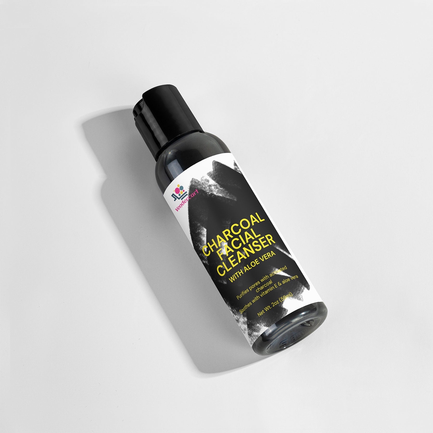 VENDERCART CHARCOAL GLOW CLEANSER – Purifying &amp; Hydrating Daily Facial Wash